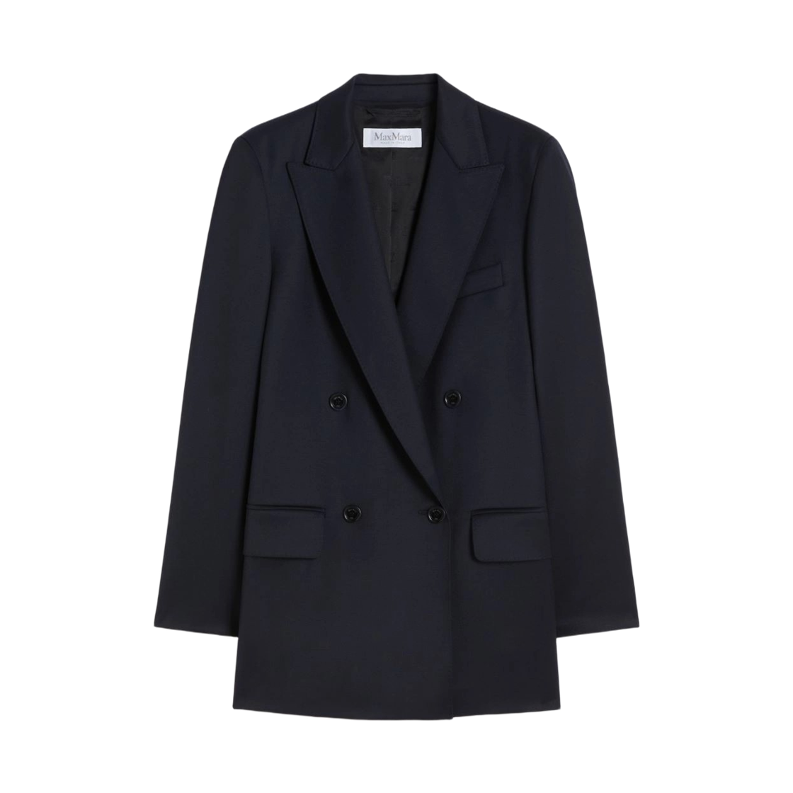 FARAD-002 (W) Max Mara Farad Double-Breasted Wool Blazer Ultramarine