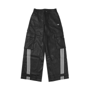 (W) Adidas Adilenium Season 3 Vintage Faux Leather Pants Black - US Sizing