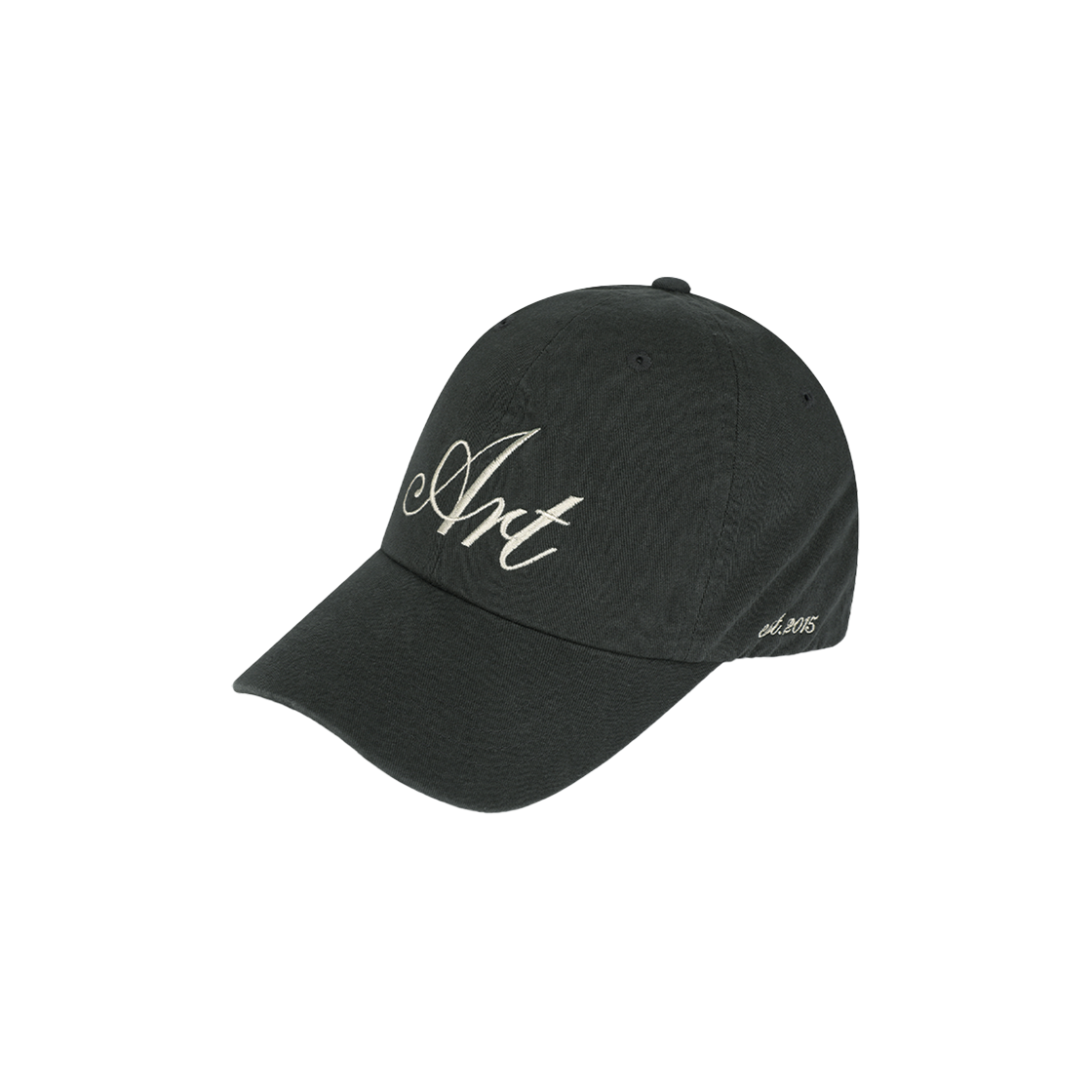 베루툼 BC237B 아트 로고 바이오 워싱 커브 캡 차콜(VERUTUM BC237B Art Logo Bio Washing Curve Cap Charcoal)