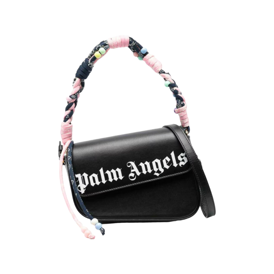 P9G2WMH99 Palm Angels Plaited Bandana Crash Bag GM Black
