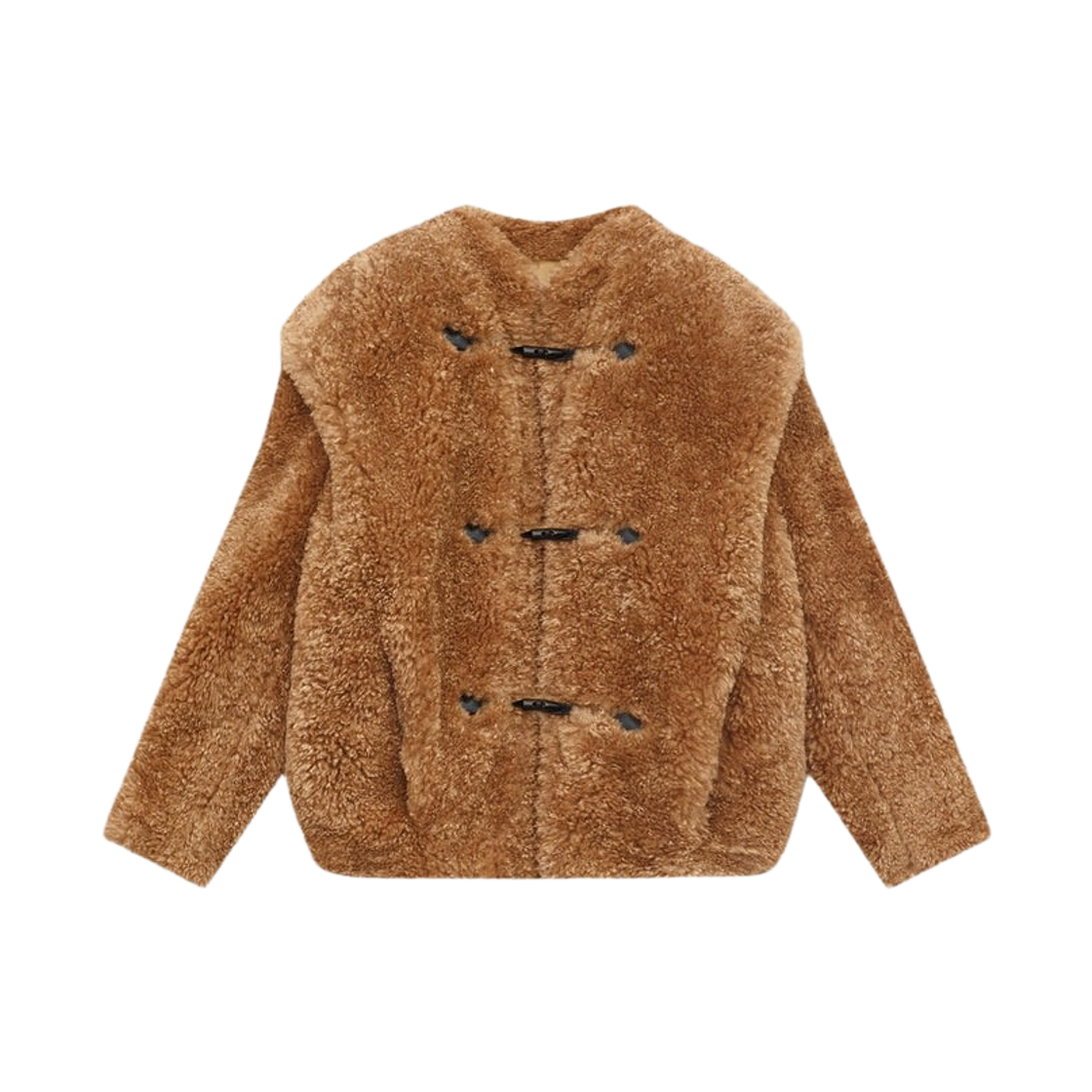 MA0365FA-C1A01E-50CM (W) Isabel Marant Avalia Boucle Fur Coat Camel - 25SS