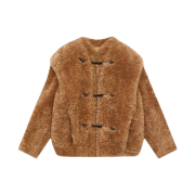 (W) Isabel Marant Avalia Boucle Fur Coat Camel - 25SS