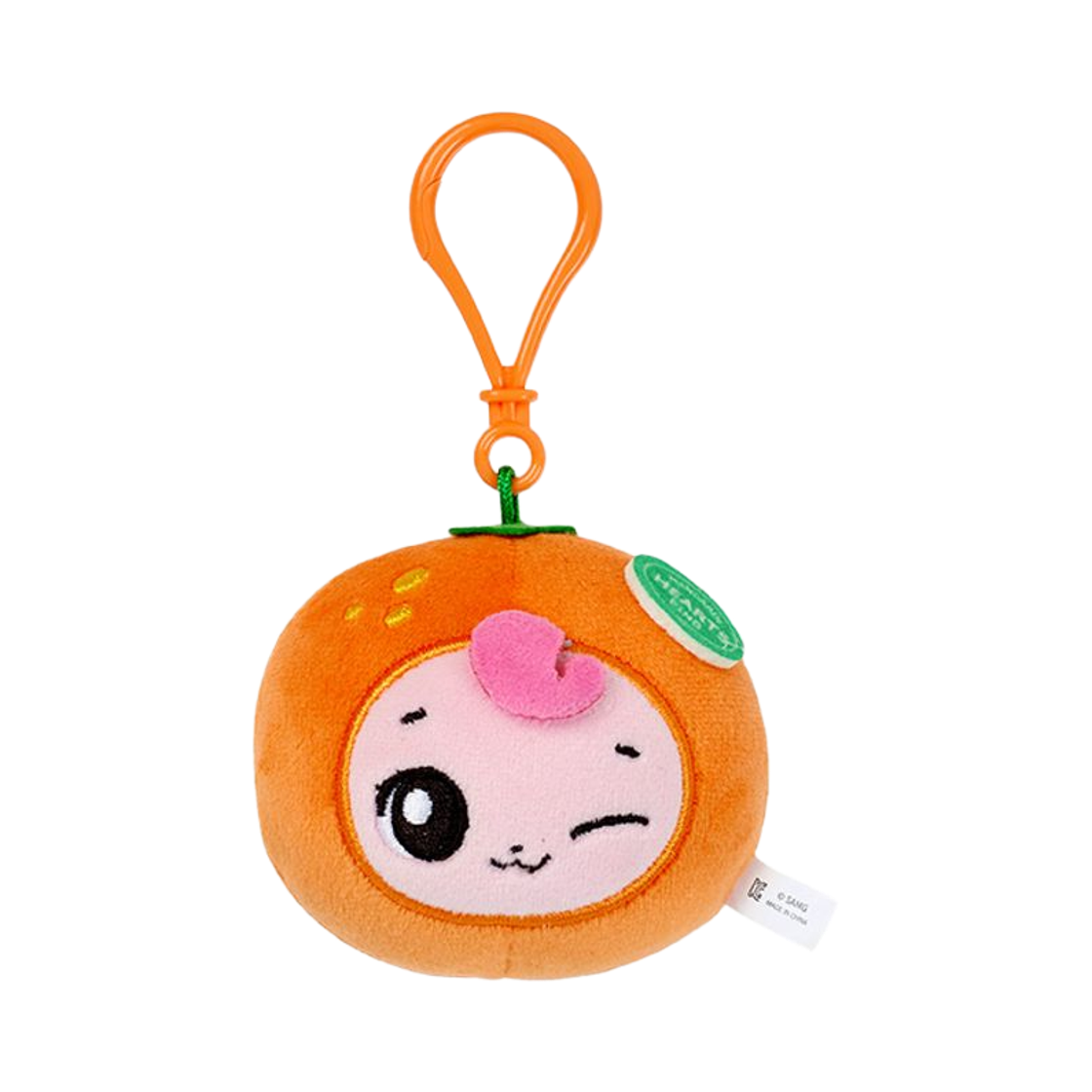 캐치! 티니핑 하츄생활 간식 봉제 키링 감귤 하츄핑(Catch! Teenieping Laid-back Days Sweet Plush Keyring Tangerine Heartsping)