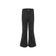 Surgery Sutured Boot-Cut Burnished Pants Black