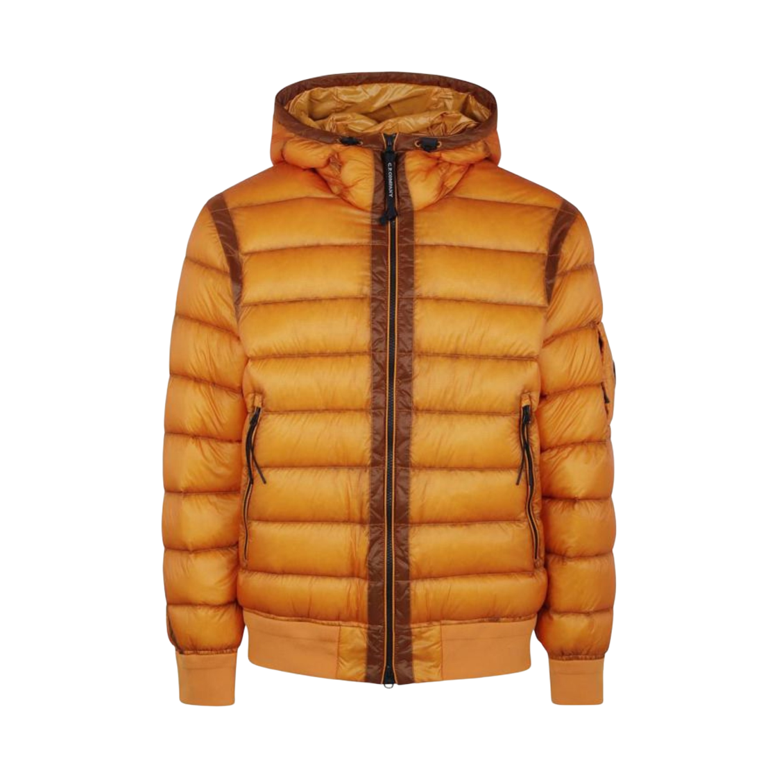 19CMOW002A110416A434 C.P. Company D.D. Shell Hooded Down Jacket Russet Orange - 25FW