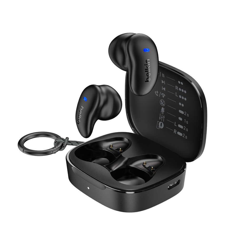 벨킨 사운드폼 오픈핏 오픈이어 블루투스 무선 이어폰 AUC014 블랙(Belkin SoundForm Anywhere Earbuds Black)