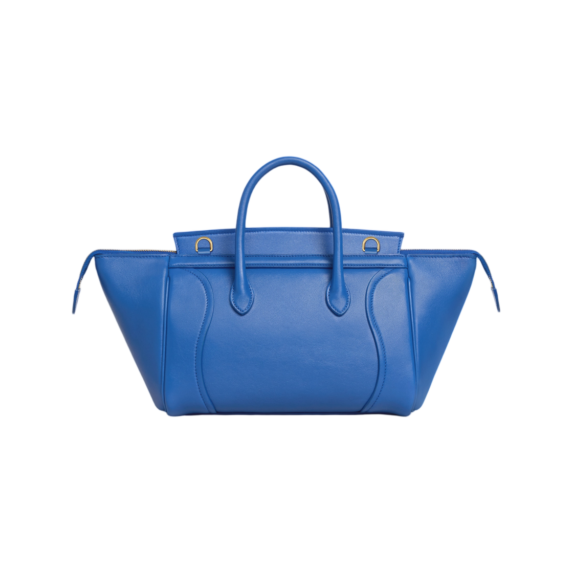 셀린느 스몰 뉴 러기지 서플 샤이니 램스킨 옥사이드 블루(Celine Small New Luggage in Supple Shiny Lambskin Oxide Blue) - 3