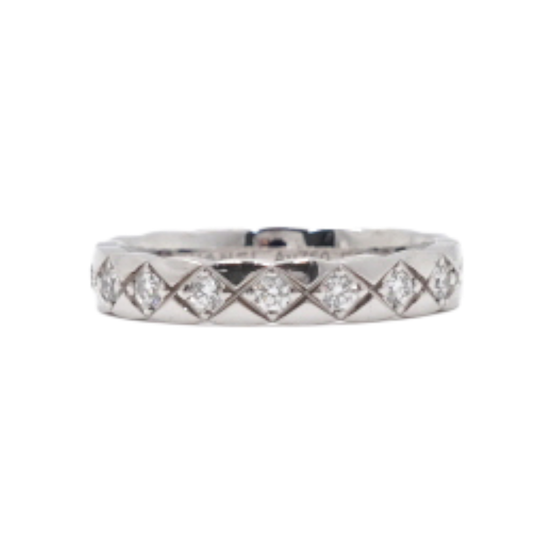 샤넬 J11871 18K 화이트골드 코코 크러쉬 18P 다이아 반지 7호 aa57057(Chanel J11871 18K White Gold Coco Crush Ring with 18P Diamonds Size 7)