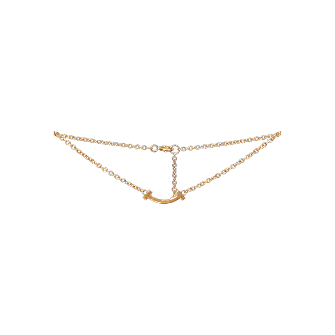 ITR3U9MTLNTV Tiffany & Co. Mini 18K Gold T-Smile Bracelet C-B40906