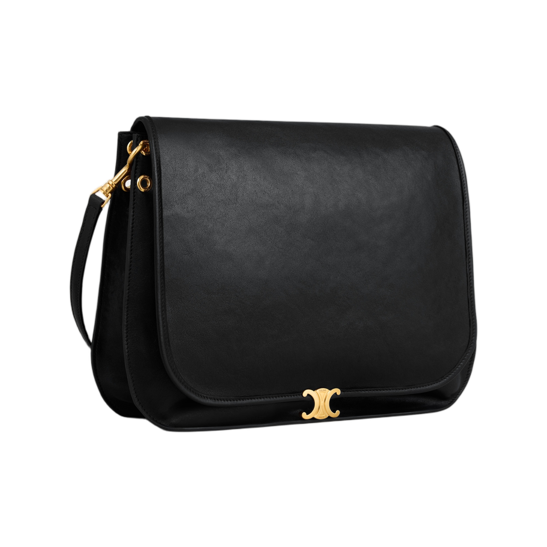 셀린느 소프트 트리옹프 베사체 서플 샤이니 램스킨 블랙(Celine Soft Triomphe Besace in Supple Shiny Lambskin Black) - 2