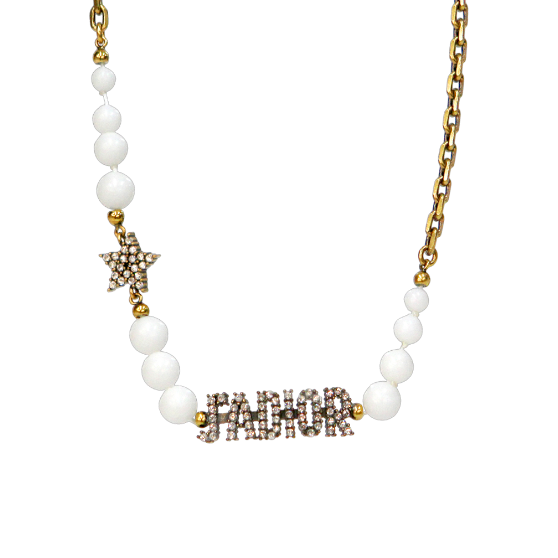 디올 큐빅 자 디올 골드 초커 목걸이 A-B37747(Dior Cubic Zirconia Gold Choker Necklace A-B37747)