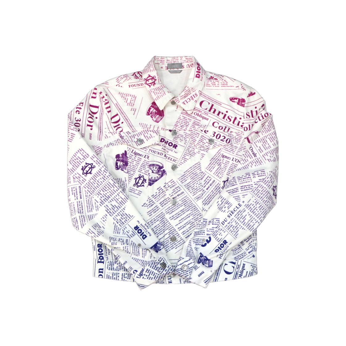 디올 뉴스페이퍼 그라데이션 데님 자켓 A-C40946(Dior Newspaper Gradient Denim Jacket A-C40946)