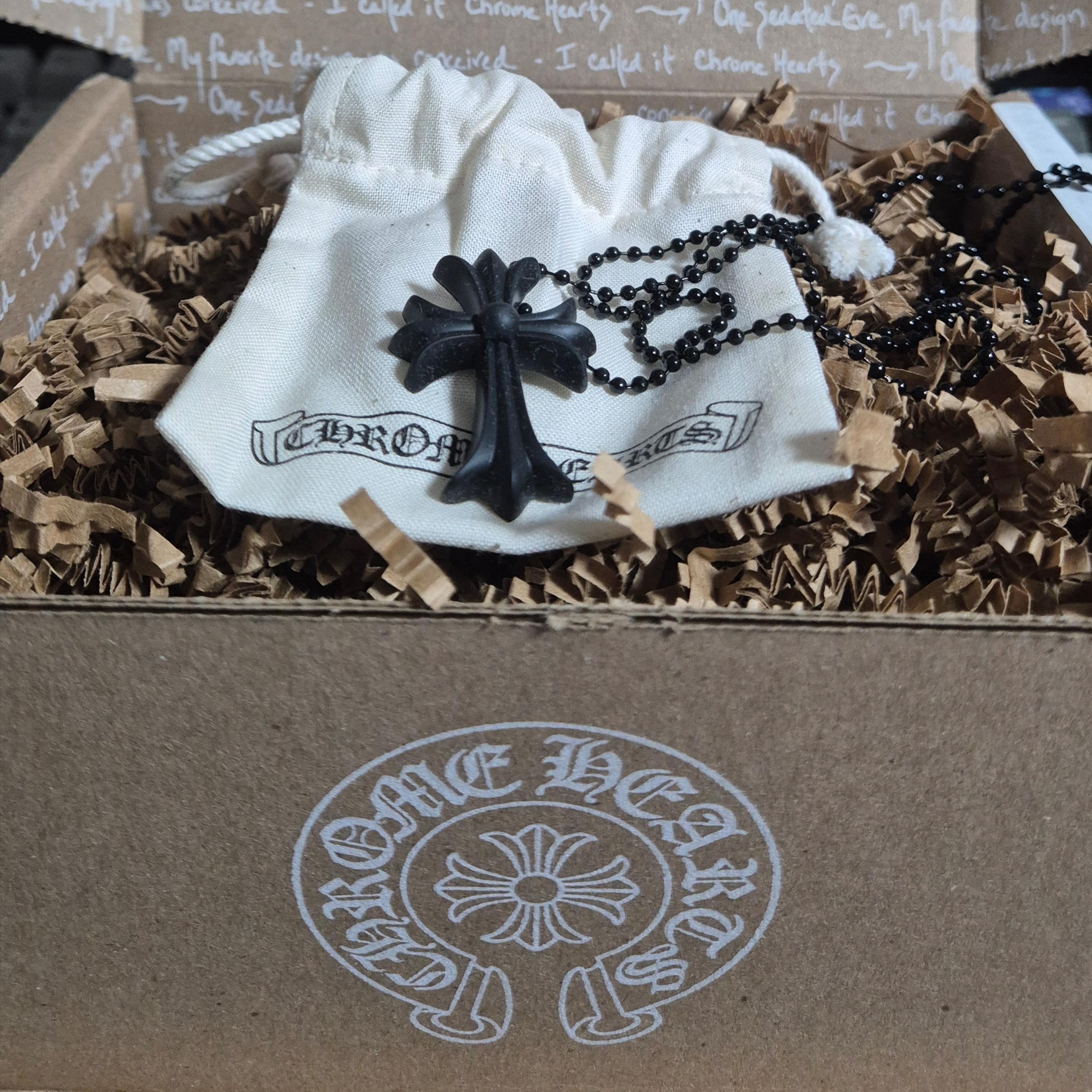 Chrome Hearts Silichrome CH Cross Pendant Black 2022/2023/2025 착용 스타일