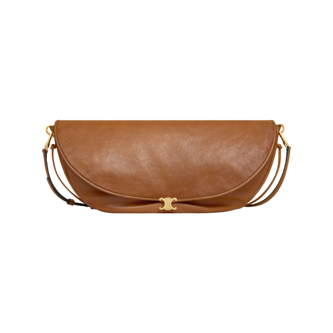 셀린느 하프문 소프트 트리옹프 백 서플 샤이니 램스킨 소프트 탄(Celine Halfmoon Soft Triomphe Bag in Supple Shiny Lambskin Soft Tan) - 1