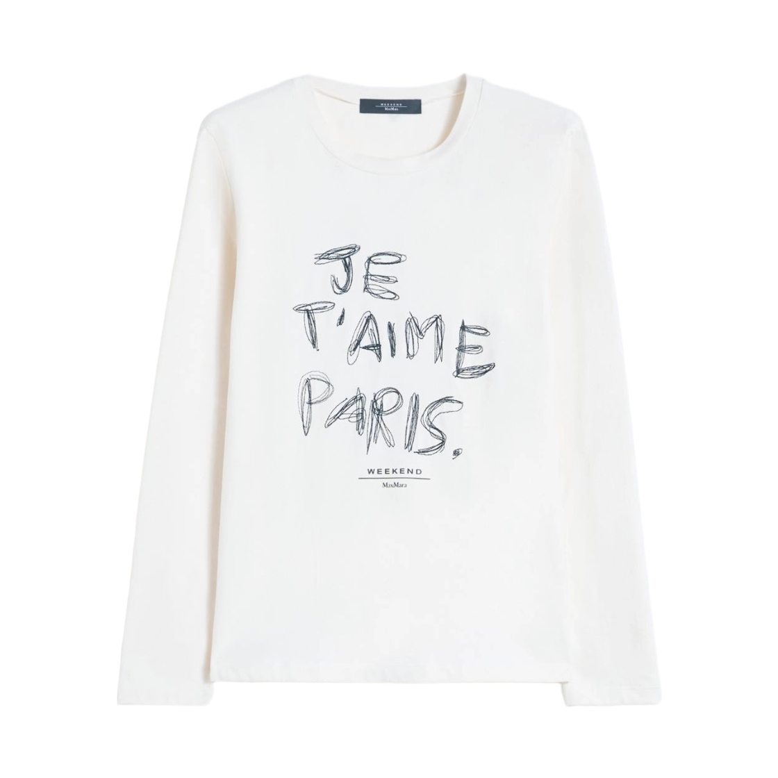 RENOIR-005 (W) Weekend Max Mara Renoir Fitted Stretch Jersey T-Shirt Ecru