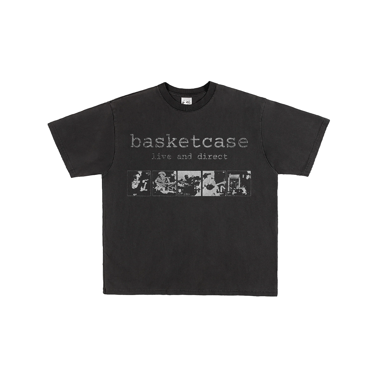 바스켓케이스 스카 티셔츠 빈티지 블랙 - 25FW(Basketcase Scar T-Shirt Vintage Black - 25FW)