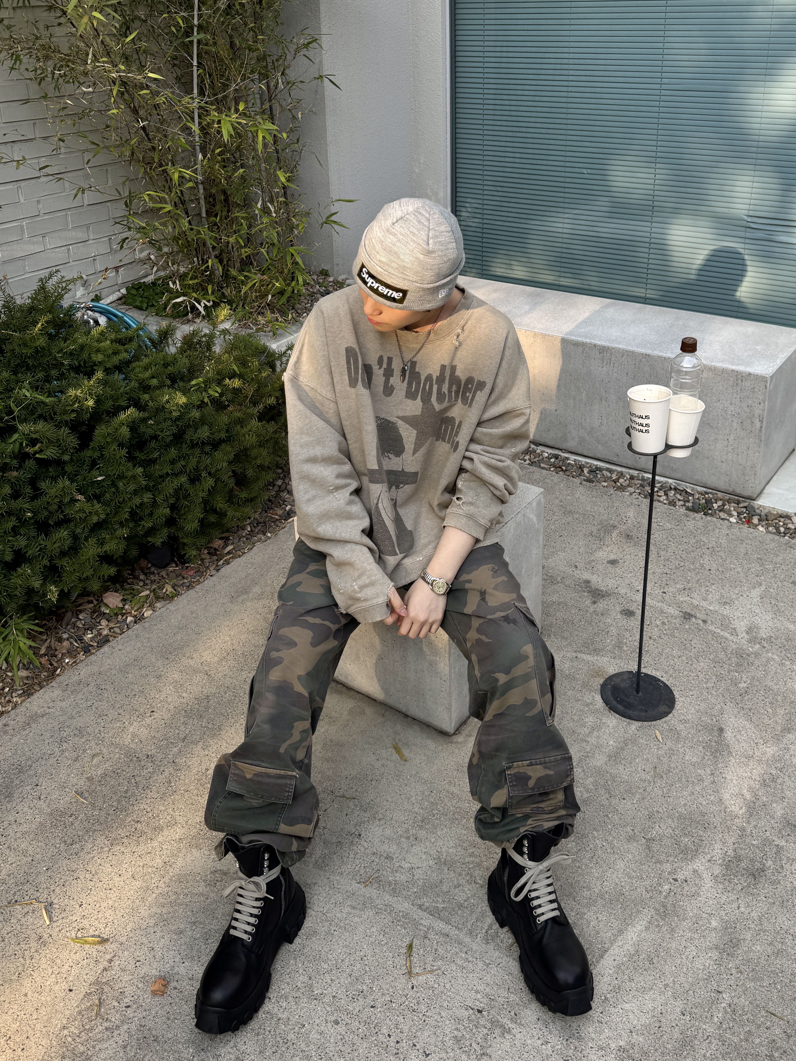 Supreme New Era Box Logo Beanie Heather Grey - 23FW, qualisartifexpereo Big Font Crewneck VTG Gray 착용 스타일 - 1