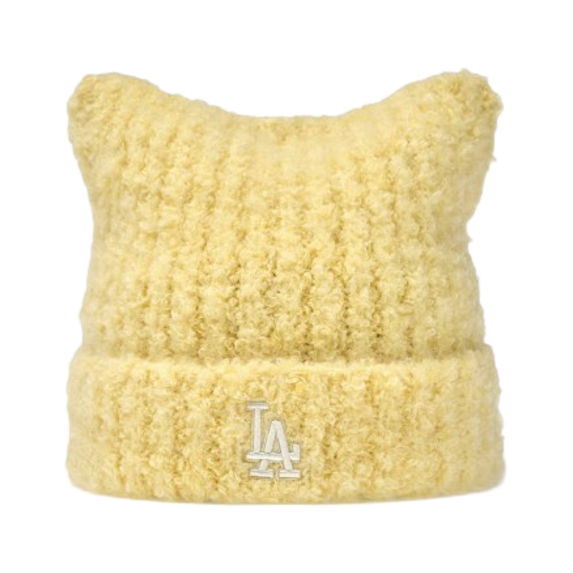 3ABNB1156-07YEL MLB Plush Meowing Beanie LA Dodgers Yellow