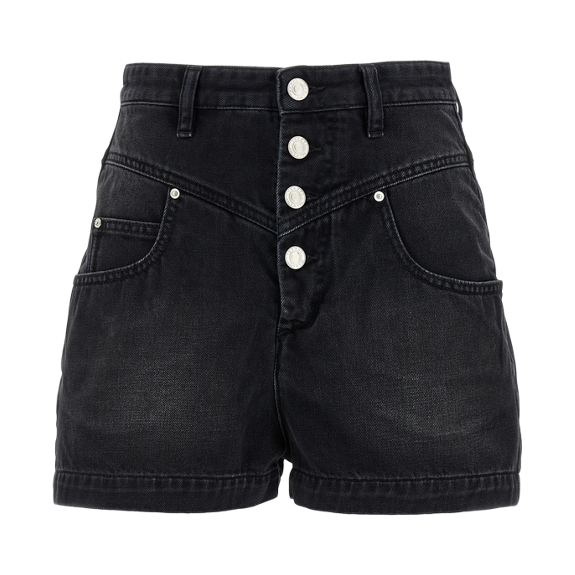 SH0093FA-B1H06I-01BK (W) Isabel Marant Jovany Denim Shorts Black - 25SS