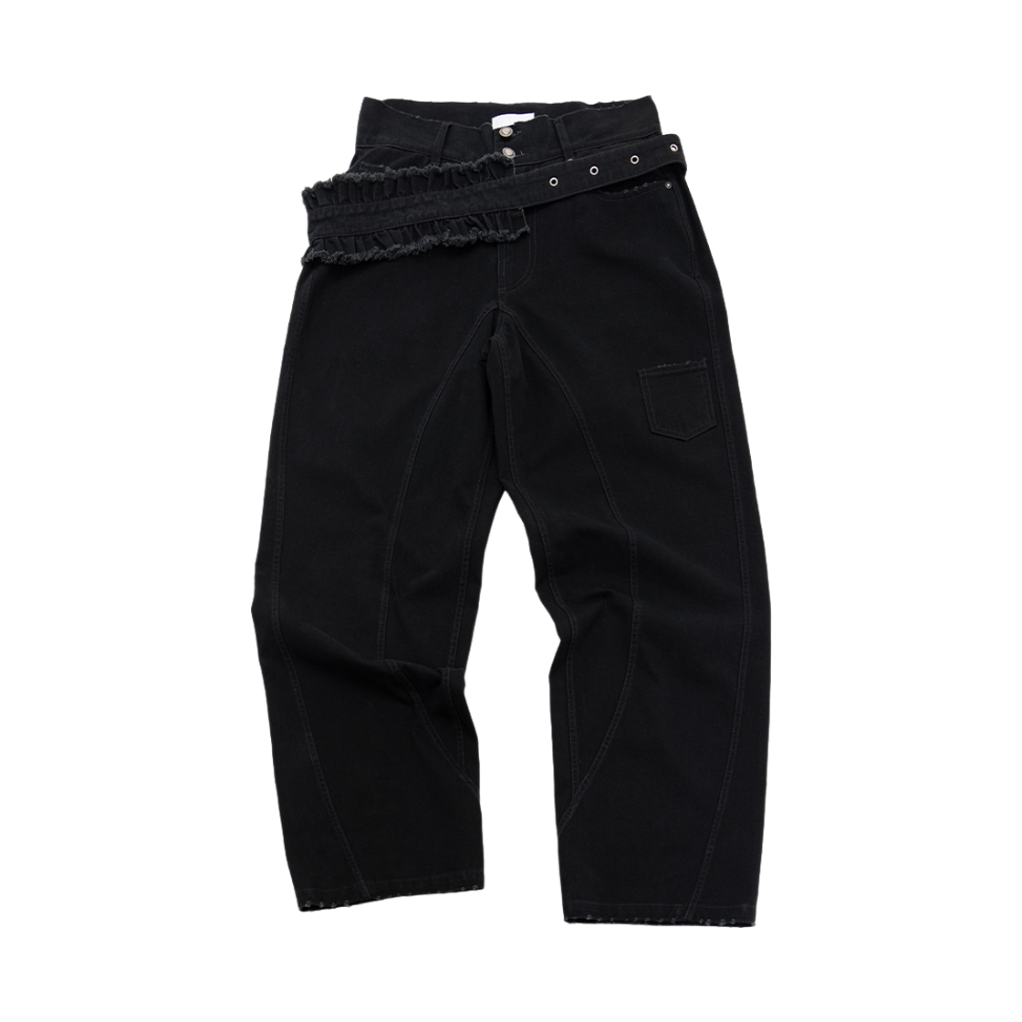 웻태그 프릴 벨트 엔지니어드 진 블랙