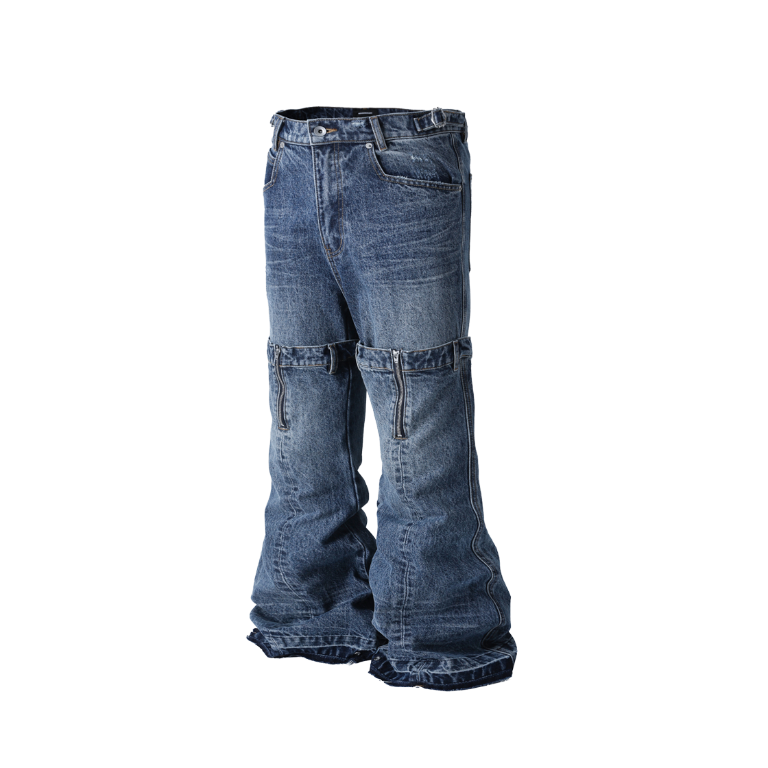 로어링라드 트리플 오비 플레어 데님 팬츠 블루(ROARINGRAD Triple Ob Flare Denim Pants Blue)