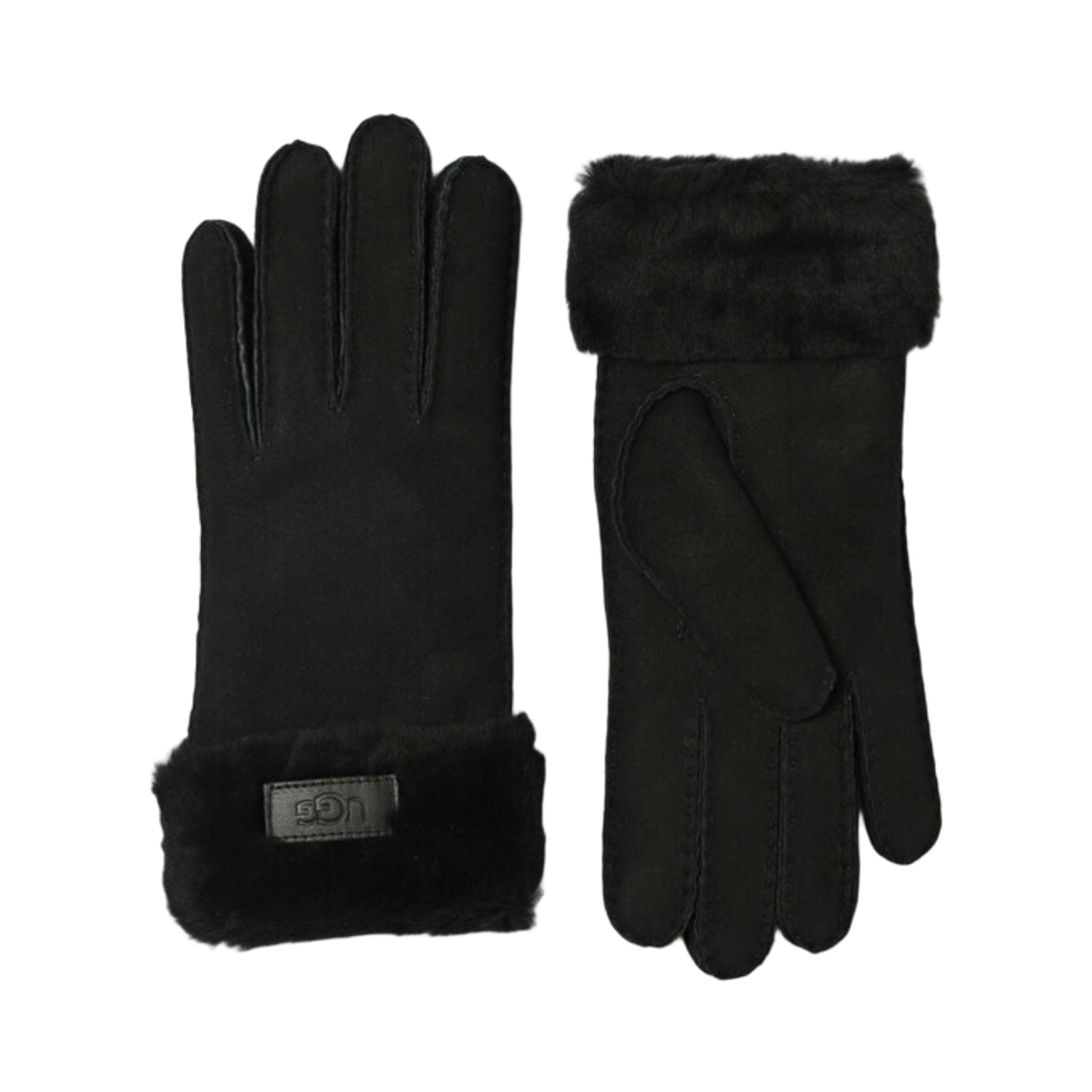 17369-BLK (W) UGG Turn Cuff Gloves Black