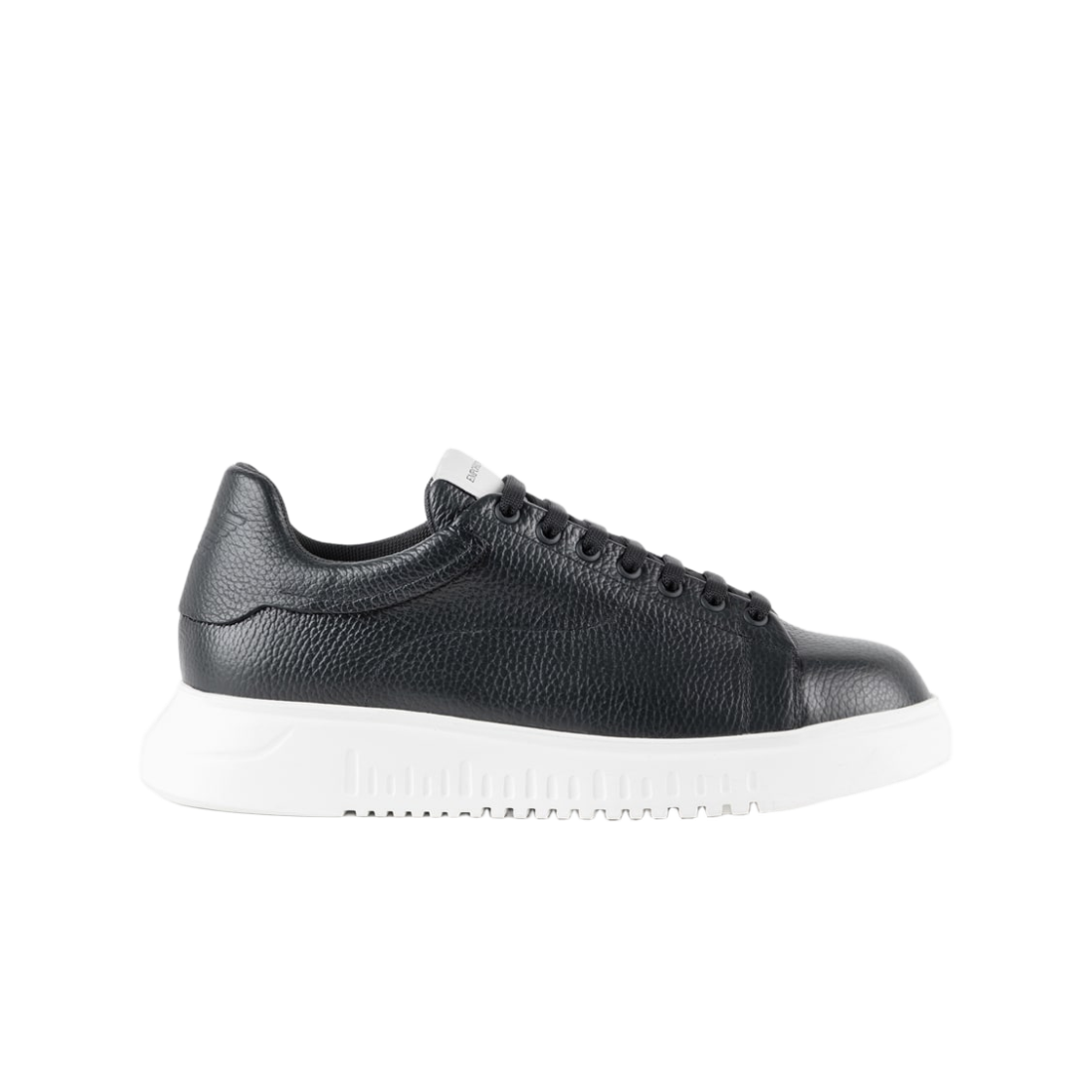 X4X264XF76800002 Emporio Armani Tumbled Leather Sneakers Black