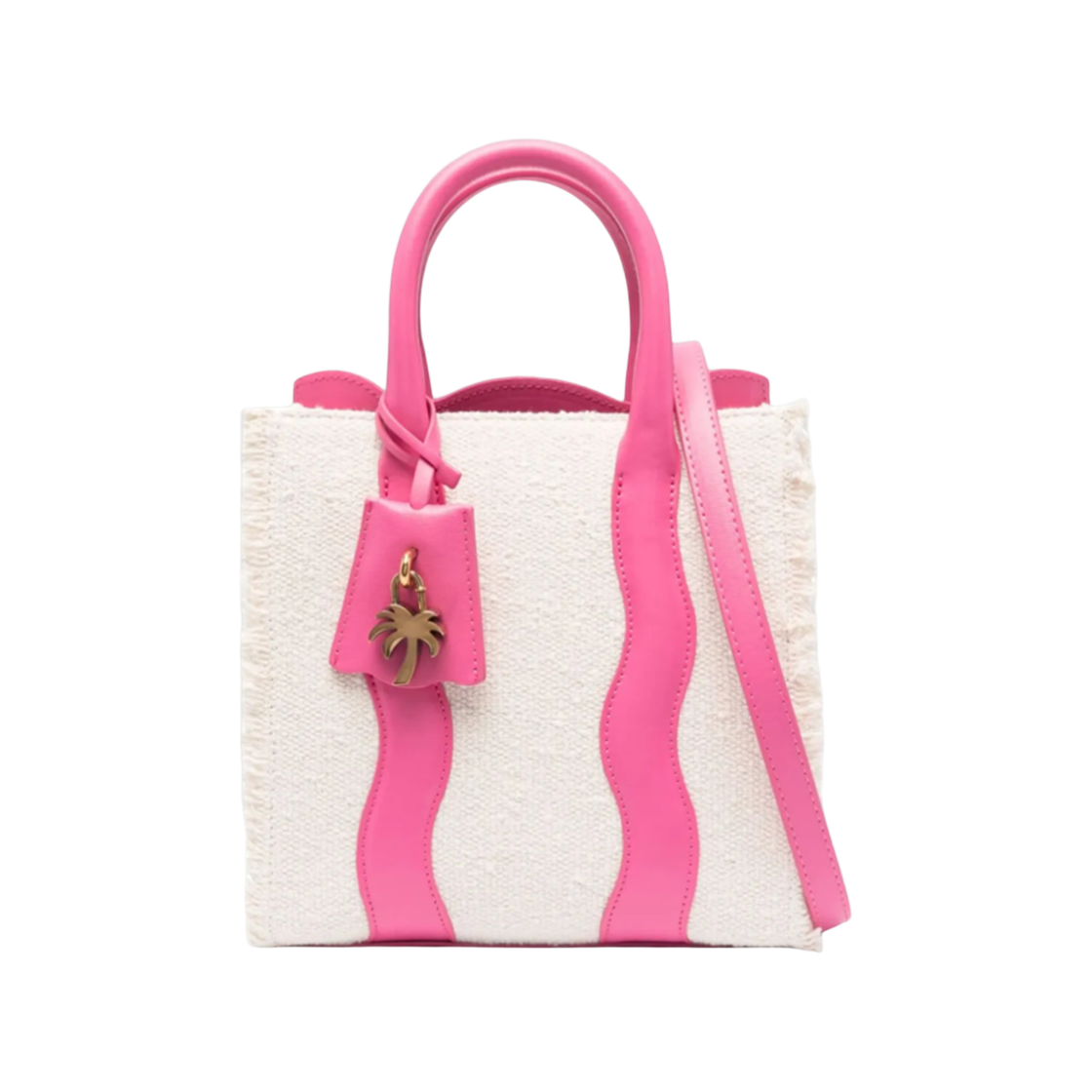 P9G2WMA25 Palm Angels Mini Palm Beach Tote Bag Off White