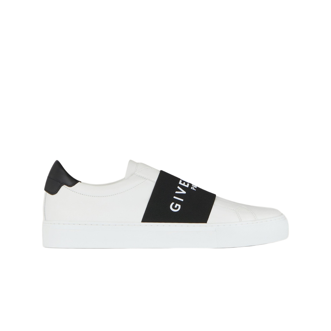 (W) 지방시 엘라스틱 밴드 어반 스트리트 레더 스니커즈 화이트 블랙((W) Givenchy Elastic Band Urban Street Leather Sneakers White Black)
