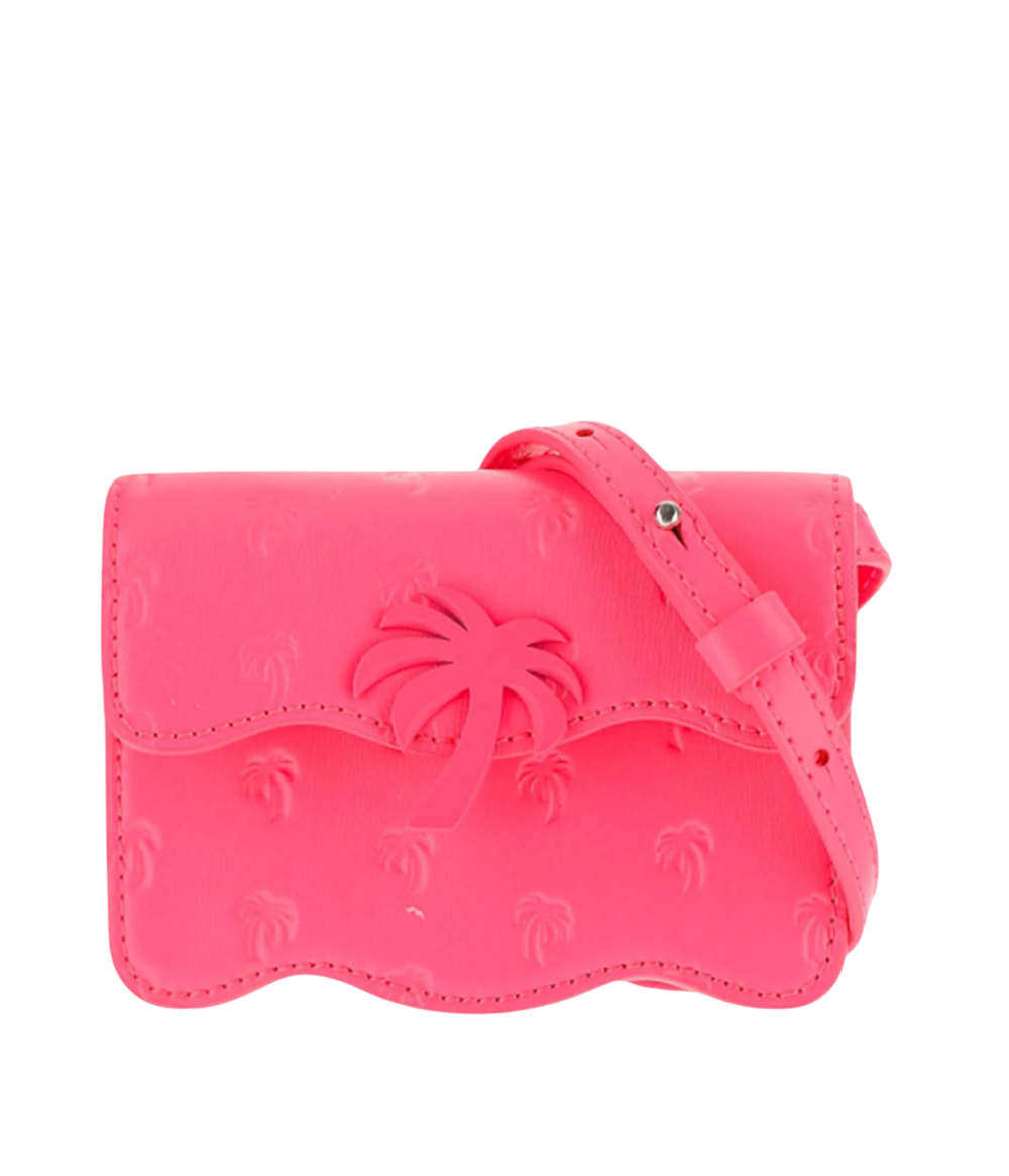 P9G2WMG25 Palm Angels Embossed Palm Beach Bag Micro Pink