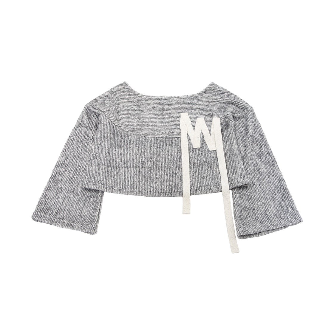 웻태그 W 와이드 넥 스웨터 그레이