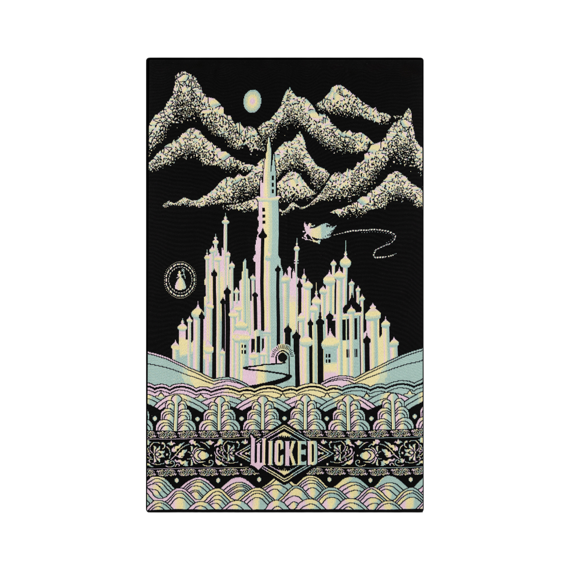 위키드 x 블루밍테일 에메랄드시티 자개 블랭킷(Wicked x Bloomingtale Emerald City Jagae Blanket)
