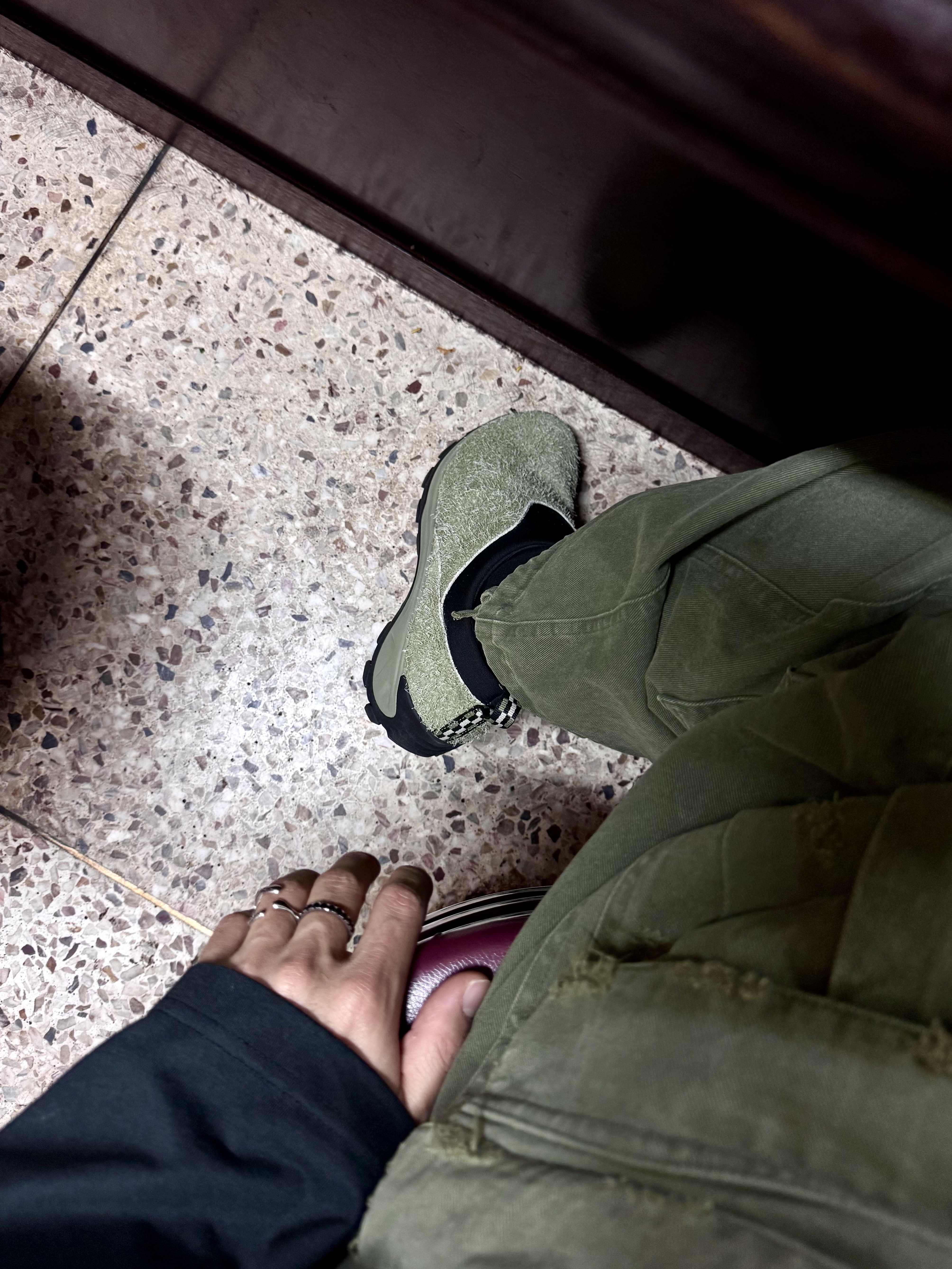 Merrell Winter Moc 3 1TRL Herb, Nonnod Double Pocket Cargo Pants Vintage Khaki 착용 스타일 - 1