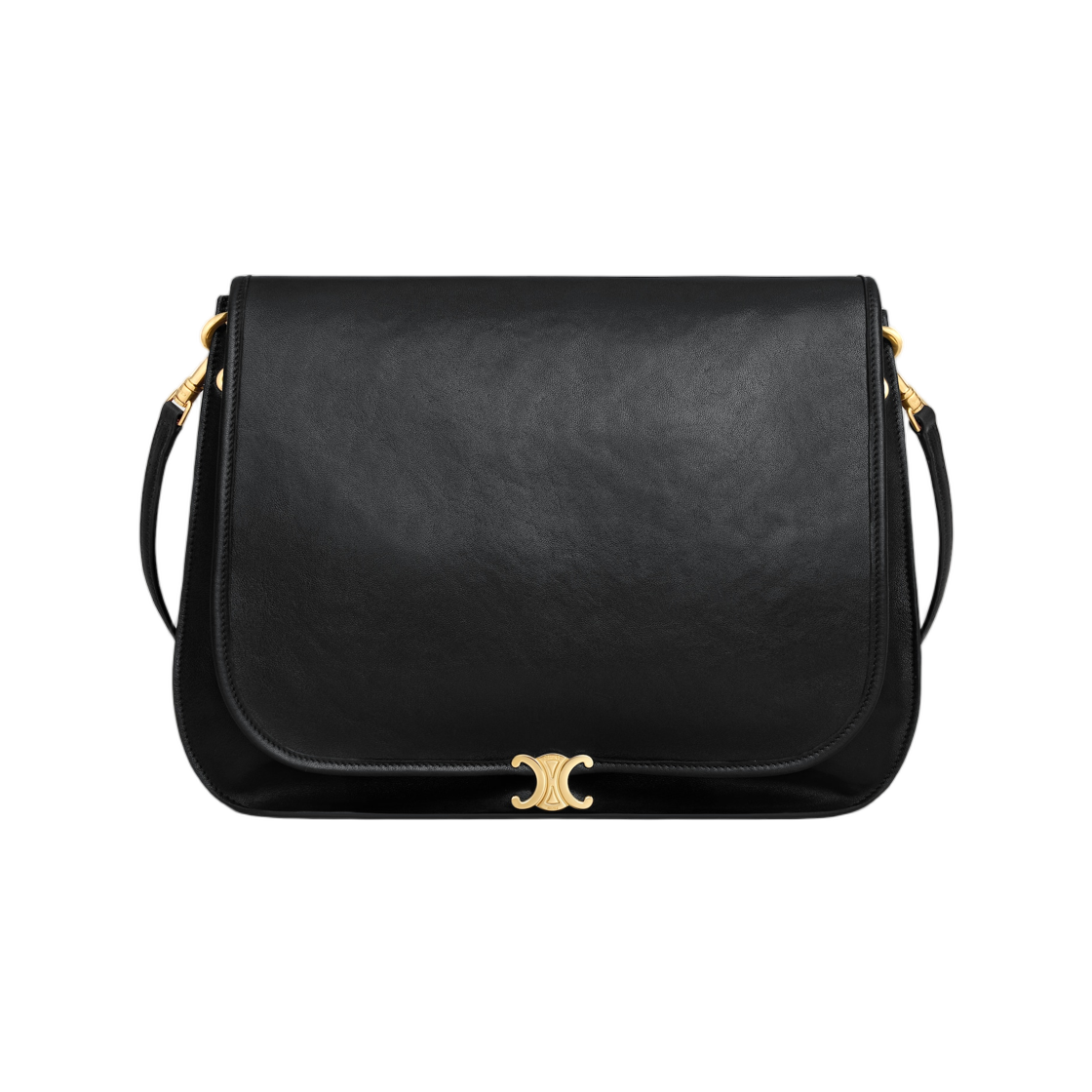 셀린느 소프트 트리옹프 베사체 서플 샤이니 램스킨 블랙(Celine Soft Triomphe Besace in Supple Shiny Lambskin Black)