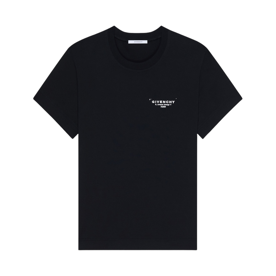 (W) 지방시 스탬프 프린트 코튼 티셔츠 블랙((W) Givenchy Stamp Print Cotton T-Shirt Black)