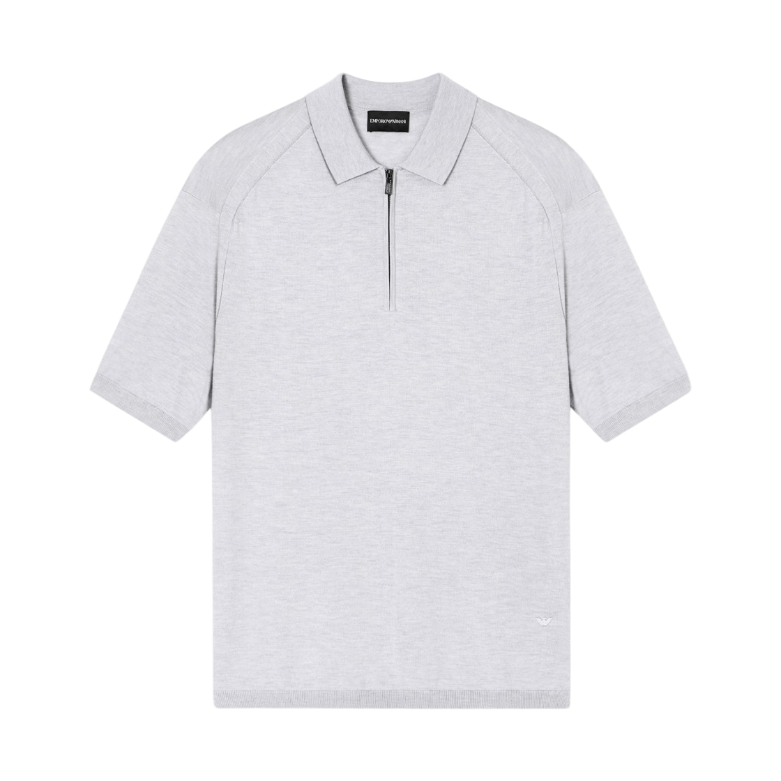 EM003383AF18995O8005 Emporio Armani ASV Wool Lyocell Blend Plain Knit Jumper Grey