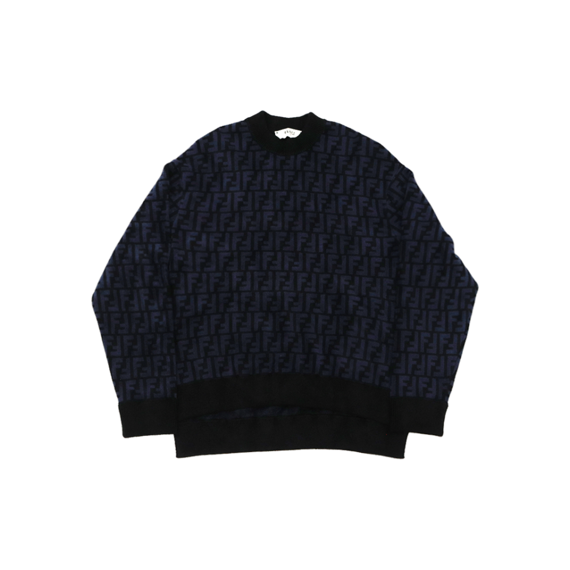 ITPKN5MJR9VK Fendi Navy FF Sweater A-C40783