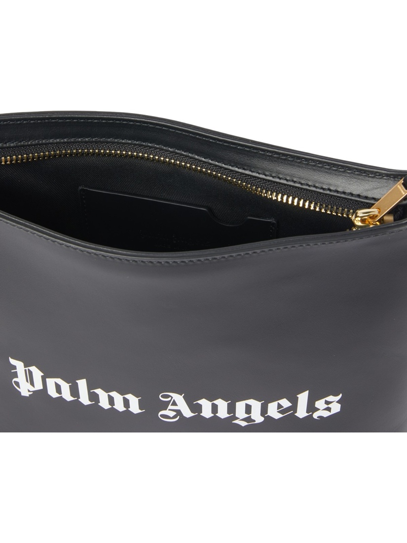 팜엔젤스 로고 레더 조르지나 라지 블랙(Palm Angels Logo Leather Giorgina Large Black) - 4