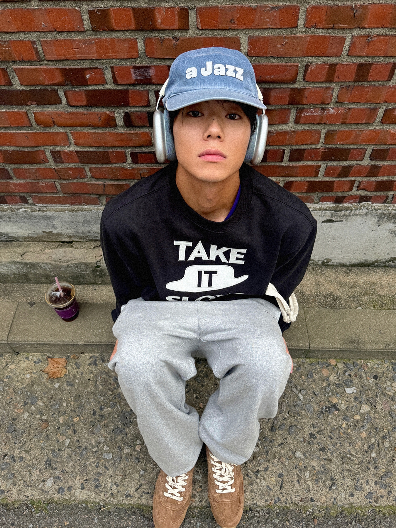 Kikozy A Jazz Cap Blue 착용 스타일