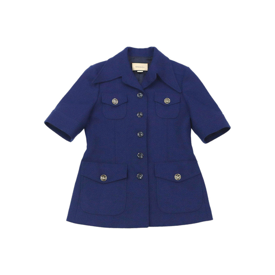 ITCJWKWA8V2V Gucci Blue Short Sleeve Jacket A-C40782