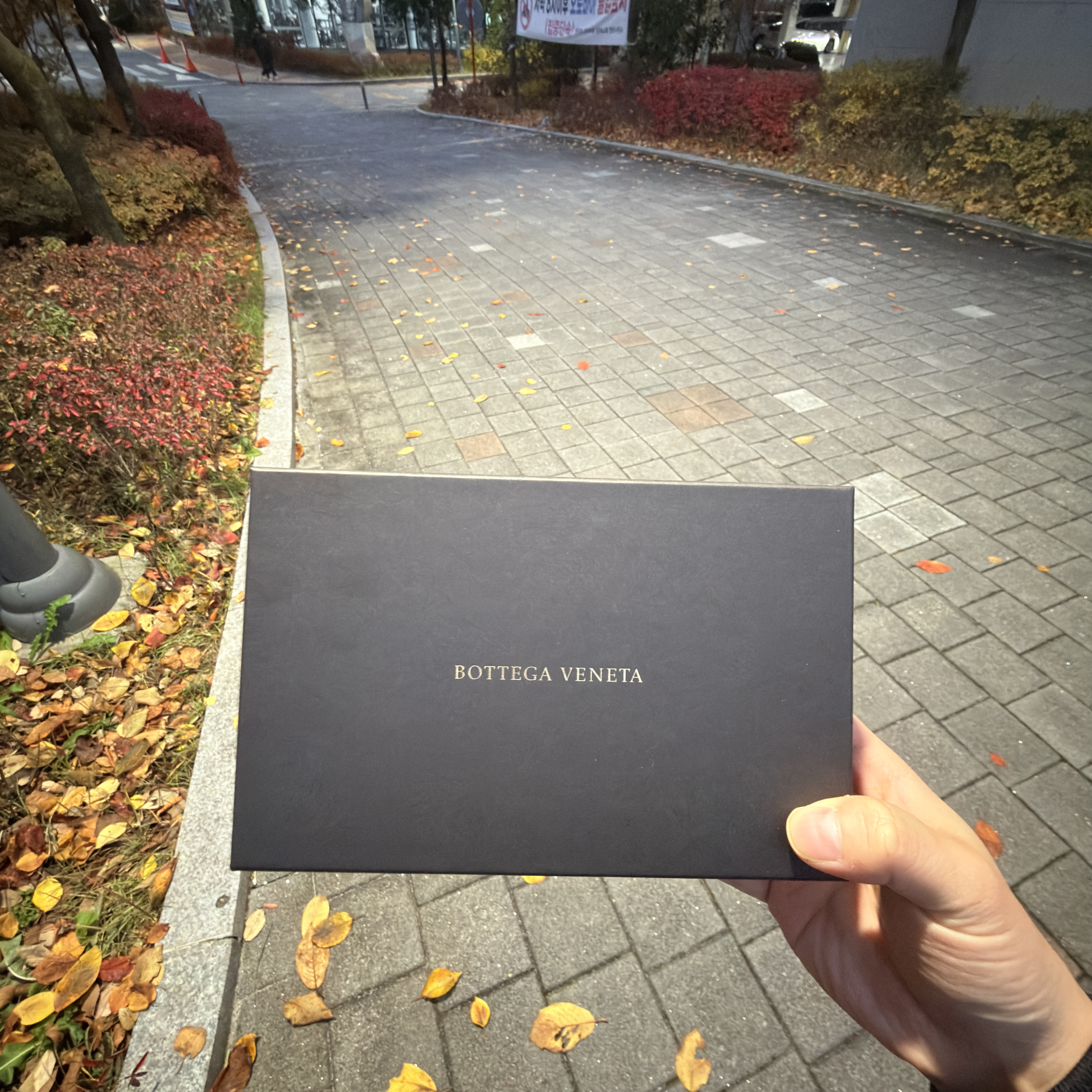 Bottega Veneta Bi-Fold Wallet Black 착용 스타일 - 2