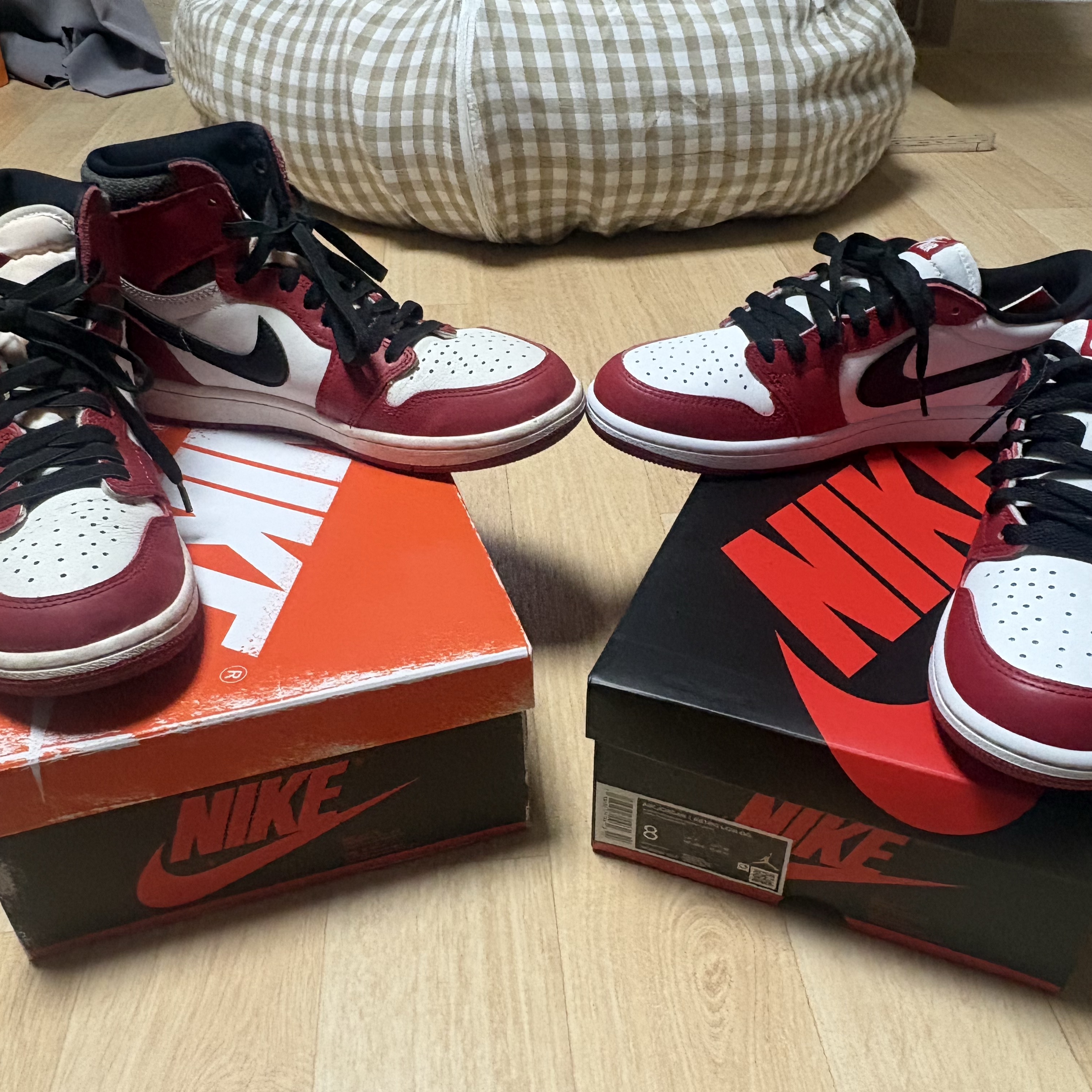 Jordan 1 Retro Low OG Chicago, Jordan 1 Retro High OG Chicago 2022 착용 스타일 - 5
