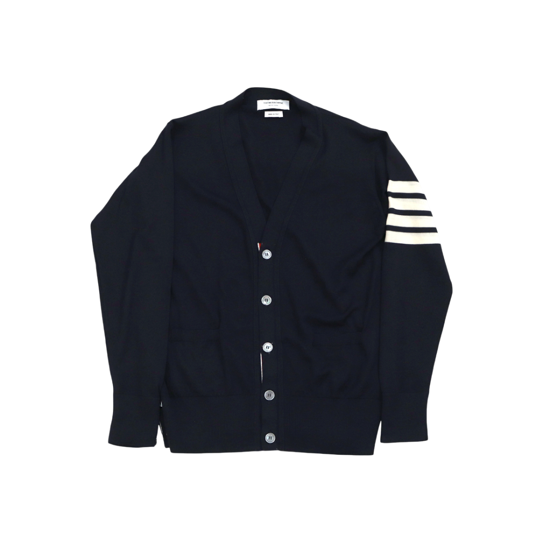 ITQ2RKR6M6PW Thom Browne Navy 4-Bar Cardigan Size 2 A-C40863