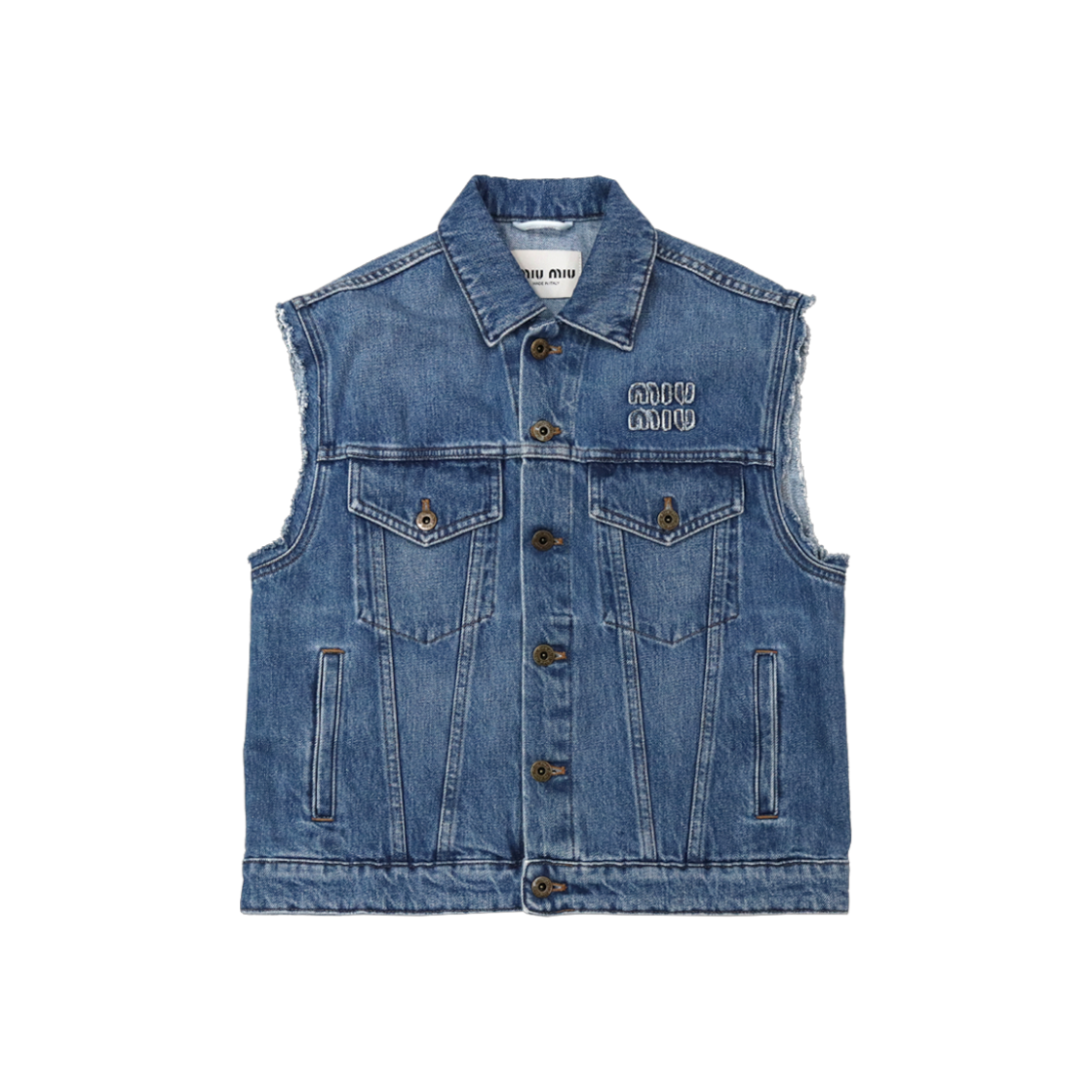 ITR4HNTBMTFO Miu Miu Denim Vest A-C40785