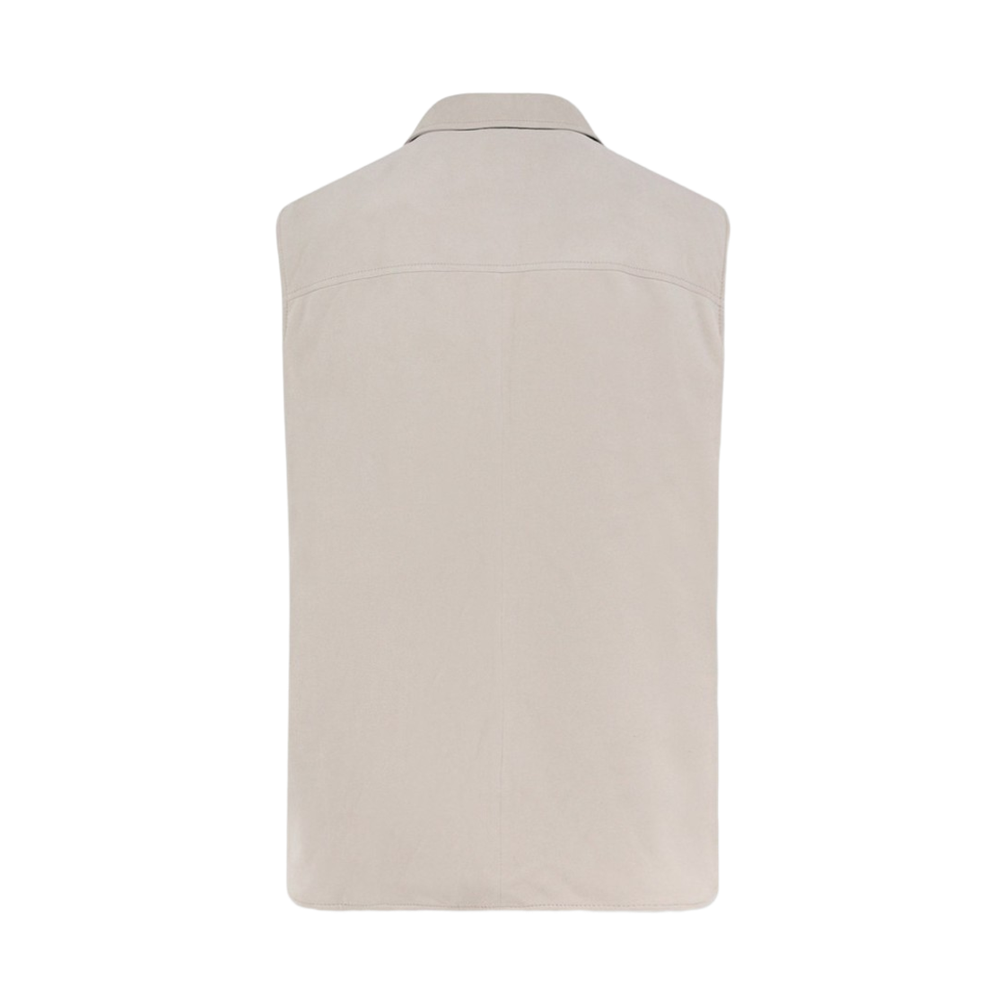 브루넬로 쿠치넬리 셔츠 스타일 카라 스웨이드 다운 베스트 아이보리(Brunello Cucinelli Suede Down Vest with Shirt Style collar Ivory) - 2