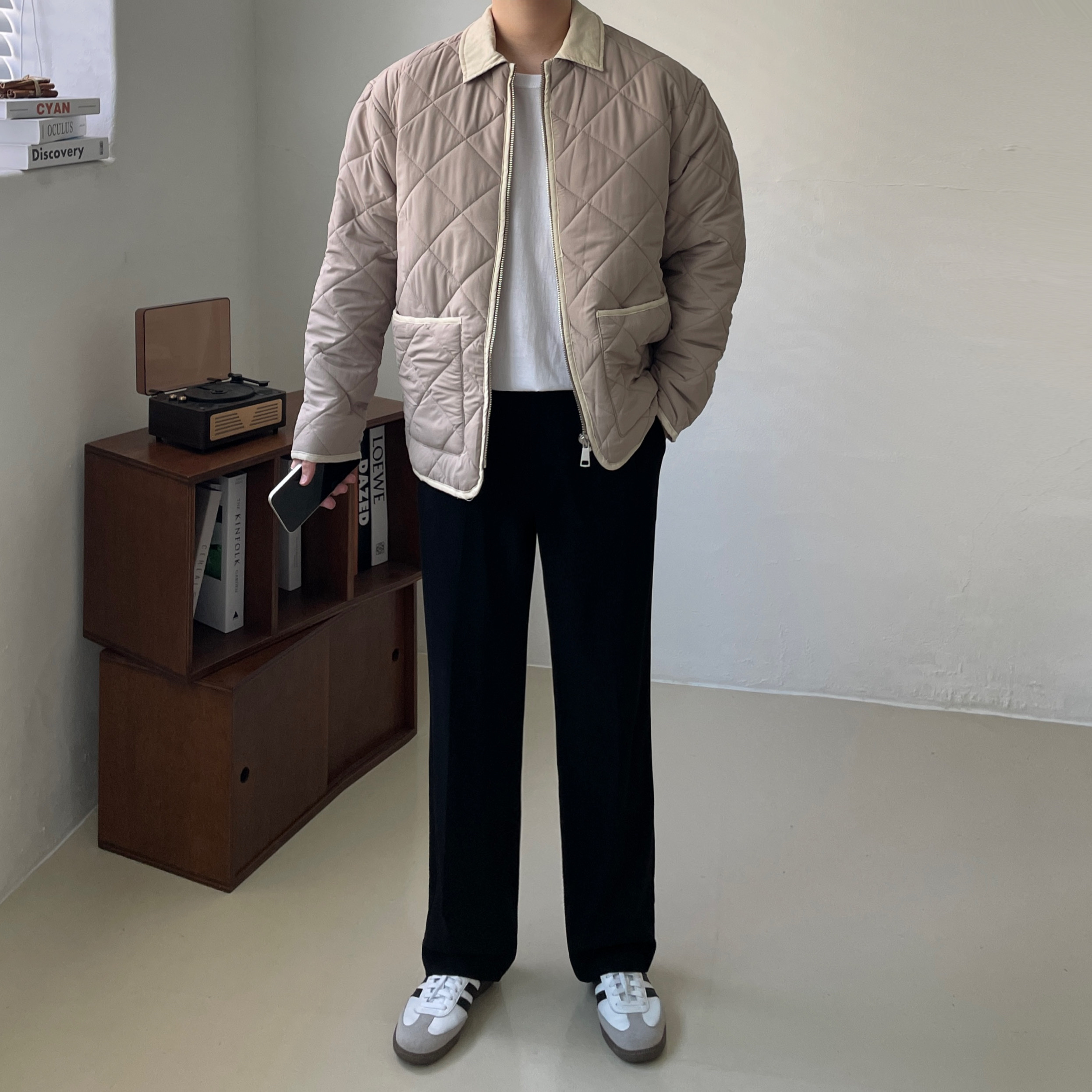 Adidas Samba OG Cloud White 착용 스타일 - 1
