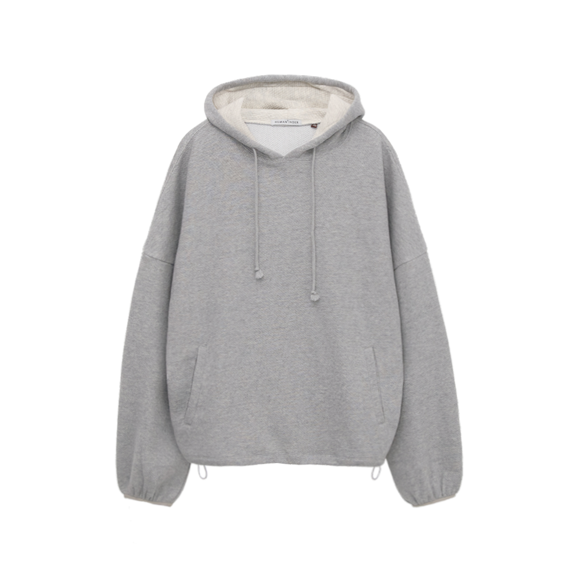 HM5LHD1022A4 Polyteru Human Index Human Volume Hoodie Gray