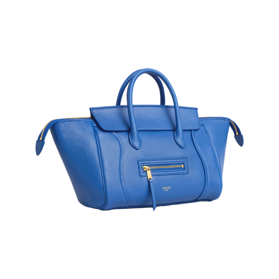 셀린느 스몰 뉴 러기지 서플 샤이니 램스킨 옥사이드 블루(Celine Small New Luggage in Supple Shiny Lambskin Oxide Blue) - 2