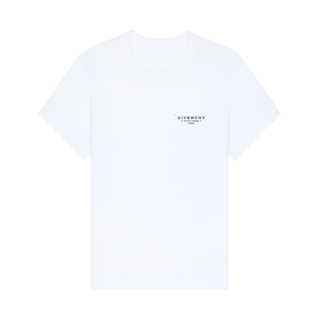 (W) 지방시 스탬프 프린트 코튼 티셔츠 화이트((W) Givenchy Stamp Print Cotton T-Shirt White)