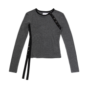 WET TAG Side Strap Button Top Charcoal